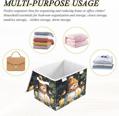 Watercolor Snowman Storage Bins - Image 7