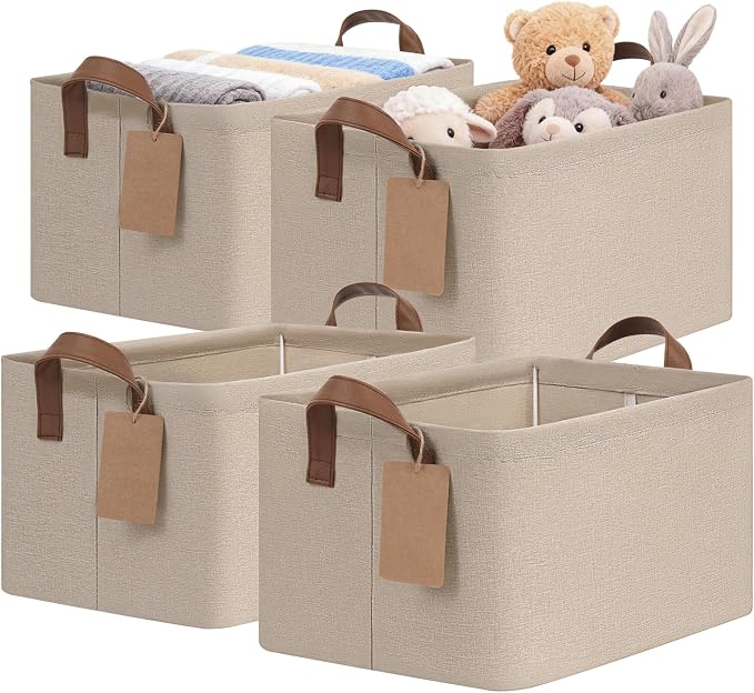 CHICVITA 4 Pack Storage Baskets by CHICVITA