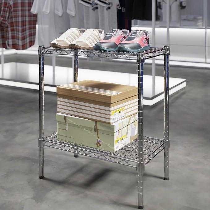 14" Deep x 24" Wide x 27" Height Wire Shelving Kit | 2-Tier |NSF Commercial - Image 2