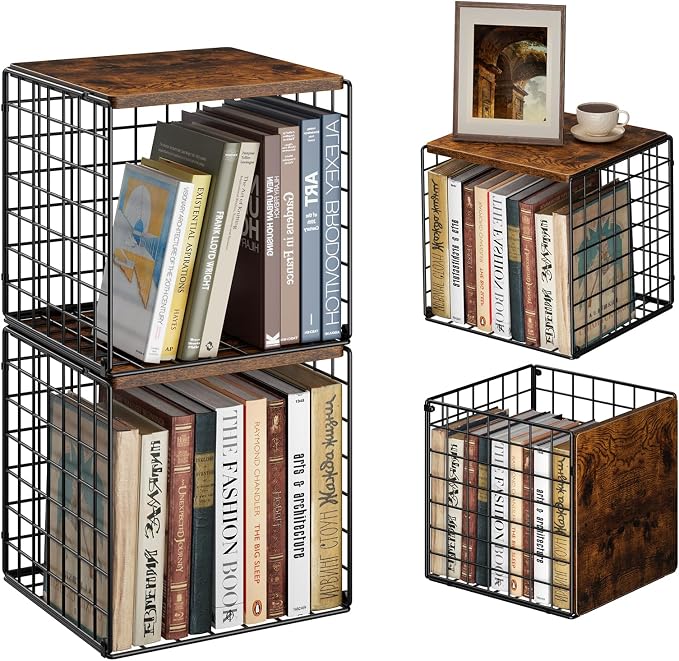 Dmevkic 2 Cube DIY Stackable Small Bookcase, Bookshelf - Image 7