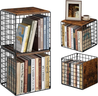 Dmevkic 2 Cube DIY Stackable Small Bookcase, Bookshelf - Image 7
