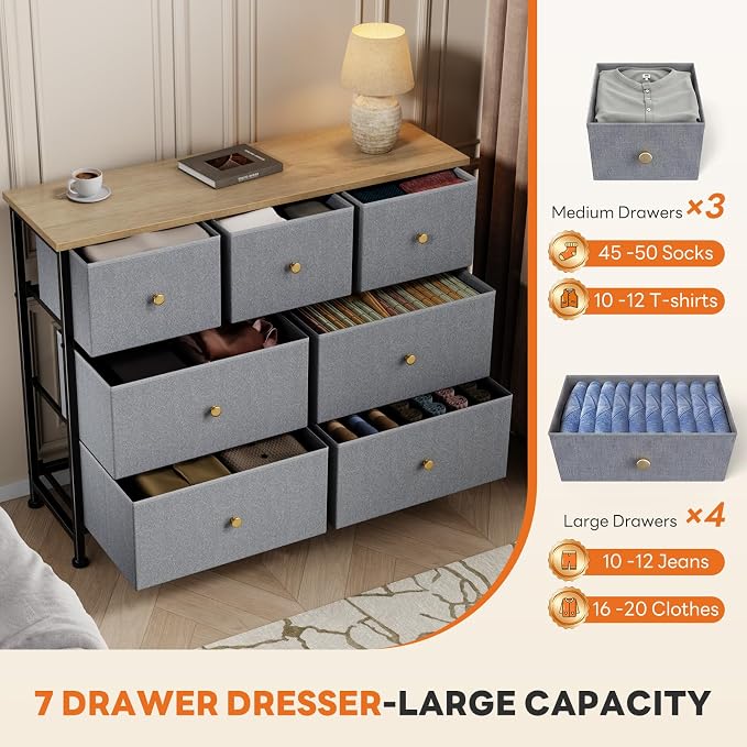 Sweetcrispy 7 Drawer Dresser - Image 5