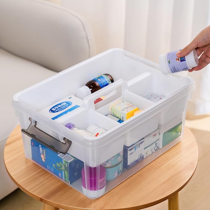 Citylife 17 QT Plastic Storage Bins Clear Storage Box - Image 6