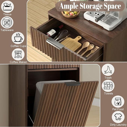 Tilt Out Trash Can Cabinet, Hidden Garbage Can Cabinet - Image 3