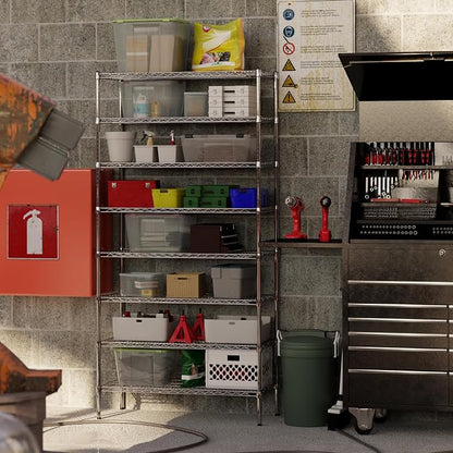 18" Deep x 42" Wide x 86" Height Wire Shelving Kit | 8-Tier | NSF Commercial - Image 7