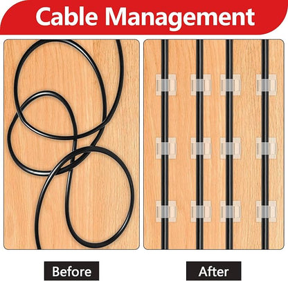 100PCS Cable Clips, Abnii Adhesive Wire Cord Organizer, Small | Cable - Image 6