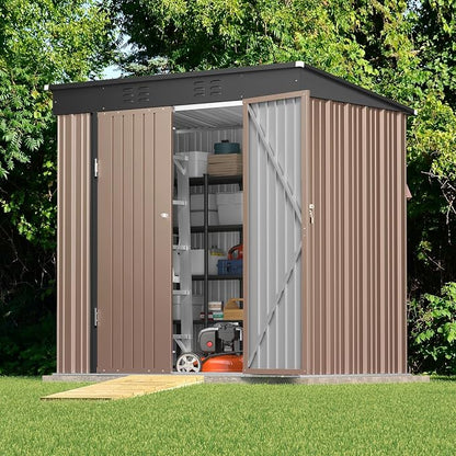 Gizoon 6' x 4' Outdoor Storage Shed - Image 2