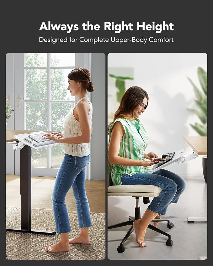 HUANUO Keyboard Tray Under Desk, 360 Adjustable Ergonomic Sliding Keyboard & - Image 3