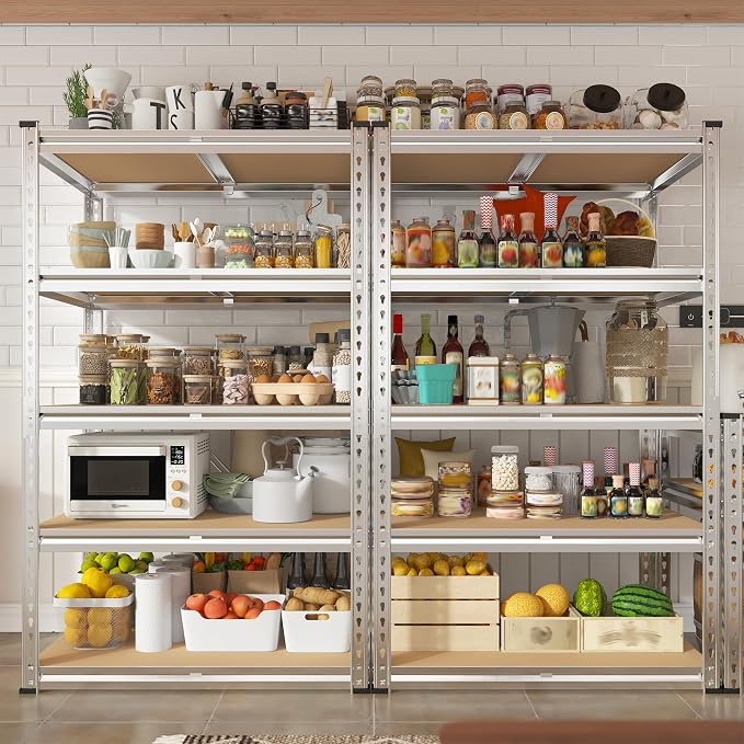 REIBII 2000LBS Storage Shelves 5 Tier Garage Shelving Heavy Duty Metal Shelving - Image 2