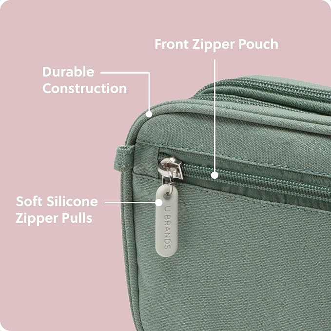 U Brands Canvas Tech Organizer Pouch 9 Compartments, 7.8 x 5 Inch Cable - Image 3