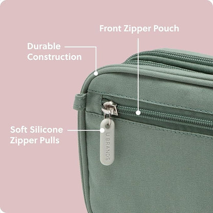 U Brands Canvas Tech Organizer Pouch 9 Compartments, 7.8 x 5 Inch Cable - Image 3