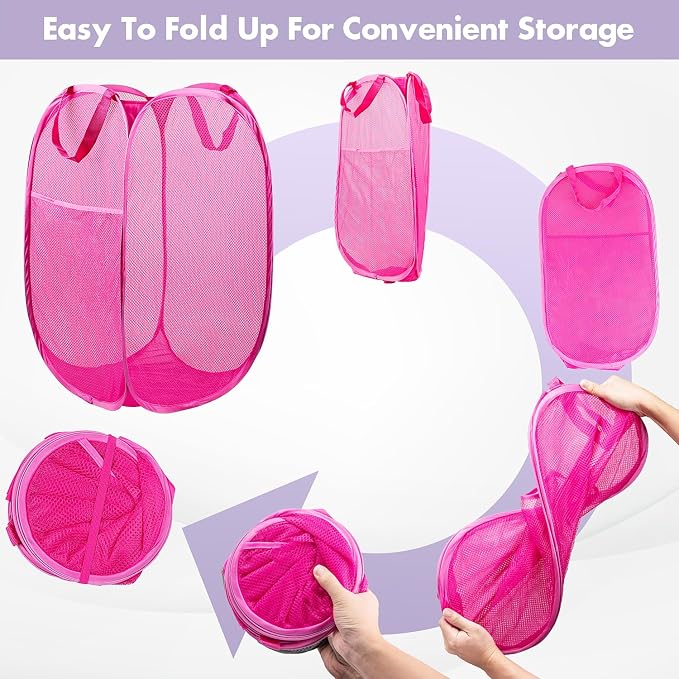 DUCOO Pop Up Laundry Hamper, 70L Collapsible Mesh Laundry Basket - Image 5