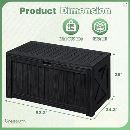 Greesum Outdoor Storage Box 120 Gallon Storage Bin - Image 4