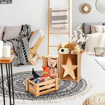Lawei Set of 3 Bamboo Nesting Crates - Image 5