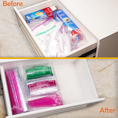 Acrylic Bag Storage Organizer for Kitchen Drawer, Food Storage Bag Organizer - Image 4