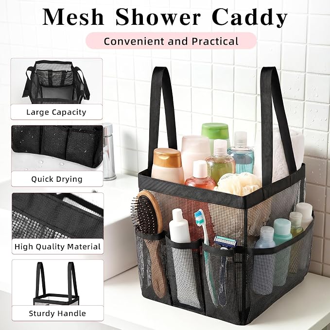 Mesh Shower Caddy Portable Shower Caddy Bag - Image 4