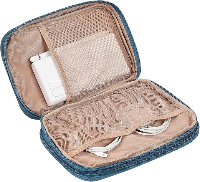 NISHEL Travel Cord Organizer Case, Double Layers Tech Electronic Bag, Essentials - Image 4