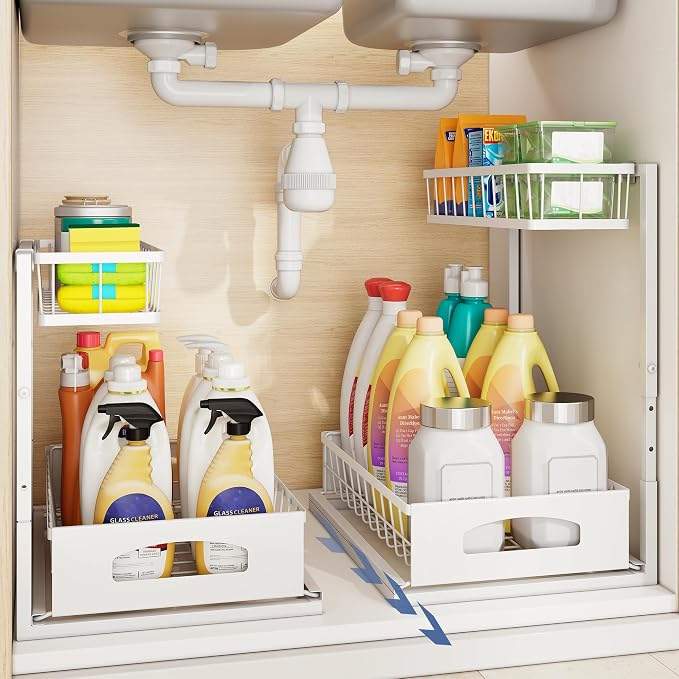 Under Sink Organizer and Storage, Height Adjustable Cabinet Organizer - Image 5
