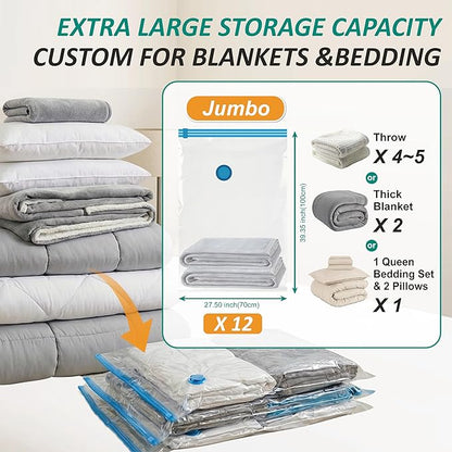 Cozy Essential Vacuum Storage Bags, 80% Compression Vacuum Seal Space Saver - Image 3
