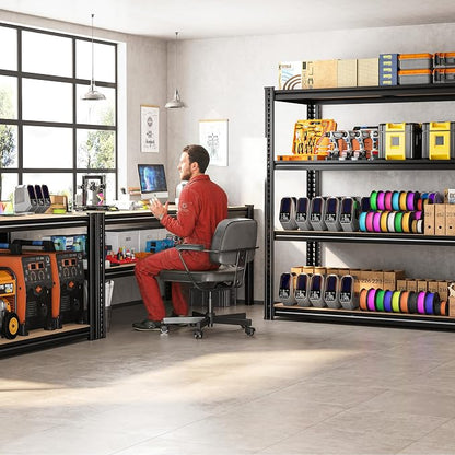 ROOMFAVE 2800LBS Garage Shelving 60" W Metal Shelving Storage Shelves Heavy - Image 8