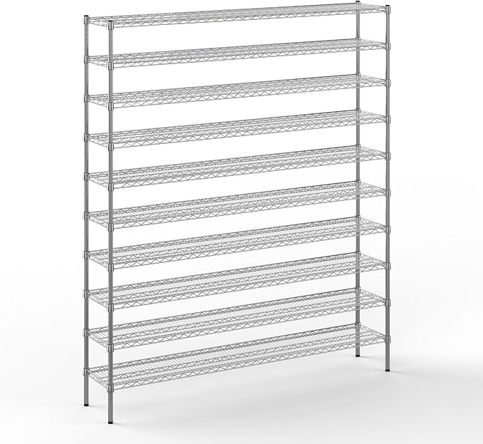 14" Deep x 72" Wide x 86" Height Wire Shelving Kit | 10-Tier | NSF Commercial by Regal+Altair