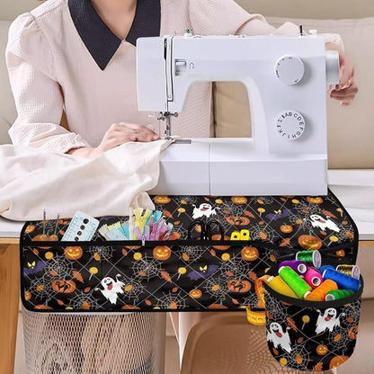 Gomyblomy Ghosts & Pumpkins Sewing Machine Table Mat, Halloween Theme Sewing - Image 5