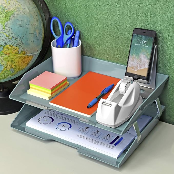 Acrimet Facility 2 Tier Letter Tray, Side Load, Letter Size/A4, Desktop File - Image 3