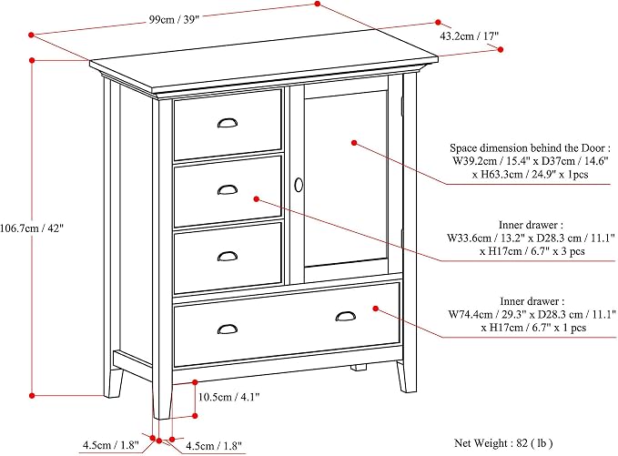 SIMPLIHOME Redmond Storage Cabinet - Image 2