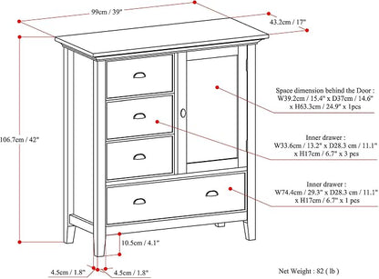 SIMPLIHOME Redmond Storage Cabinet - Image 2
