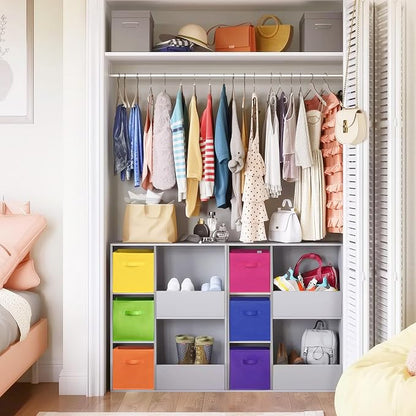GRANNY SAYS 11 Inch Cube Storage Bins, Cube Storage Organizer, Rainbow | - Image 3