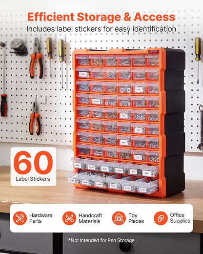 VEVOR 60-Drawer Storage Organizer, Drawer Storage Cabinet - Image 5
