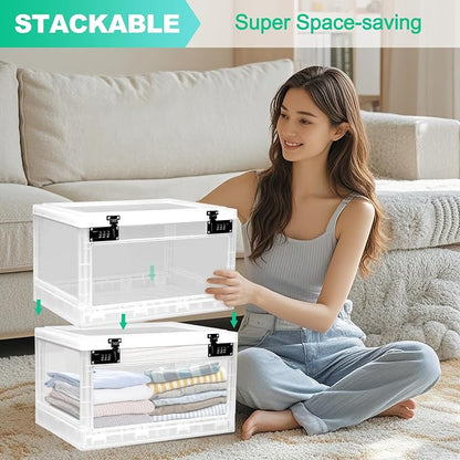 Large Medicine Lock Box with Dual 3-Digit Combination Locks, 24L Lockable - Image 4