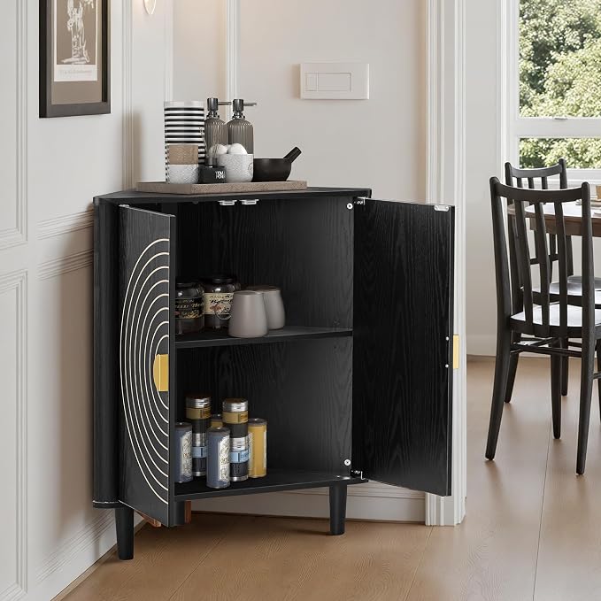 Small Corner Storage Cabinet, Modern Freestanding Floor Cabinet - Image 6