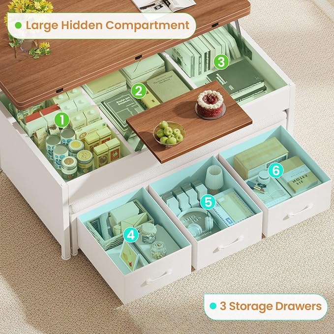Itaar Lift Top Coffee Table Set, Center Table - Image 4