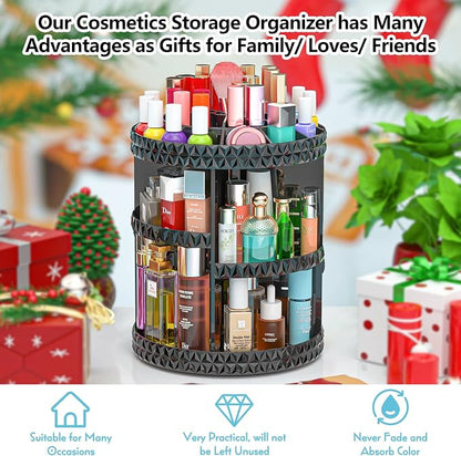 360 Rotating Makeup Organizer, DIY Adjustable Cosmetics Organizer, Professional - Image 6