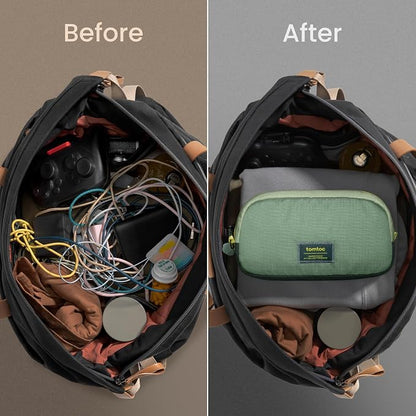 tomtoc Electronics Organizer Travel Case Performance, Cable Tech Pouch | Water - Image 7