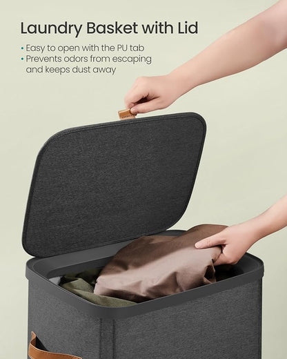 SONGMICS Laundry Basket, 26.4 Gal. Laundry Hamper, Easy Assembly, - Image 3