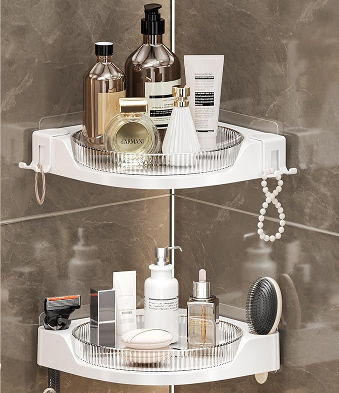 360 Rotating Makeup Organizer Spinning Bathroom Organizer 1 Pack Corner Storage - Image 2