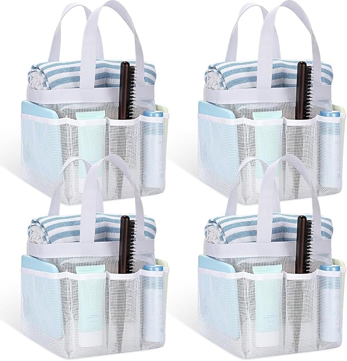 Hillban 4 Pcs Mesh Shower Caddy Portable Shower Caddy by Hillban