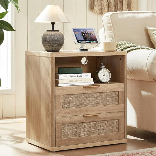 LEYAOYAO Rattan Night Stand by LEYAOYAO-Findtheshiningpointofyourideallife%EF%BC%81