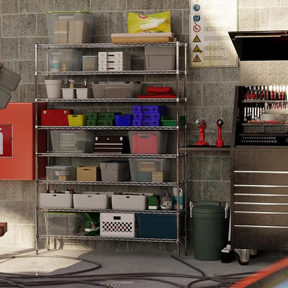 14" Deep x 60" Wide x 86" Height Wire Shelving Kit | 8-Tier | NSF Commercial - Image 7