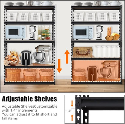Takywep Heavy Duty Storage Shelves 48" x 24" x 72", 5 Tier Durable Metal - Image 5