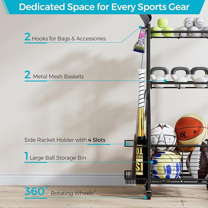 Sports Equipment & Toy Storage Rack - Image 6