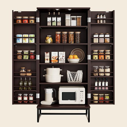 Saudism Pantry Cabinet, Large Cupboard - Image 9