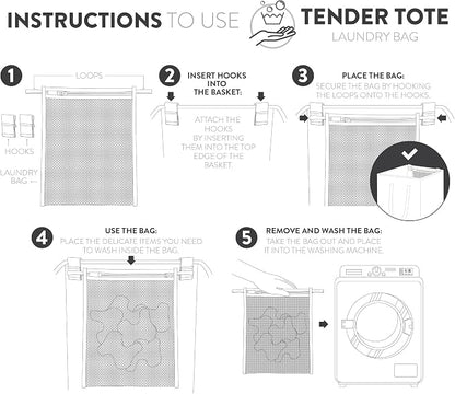 2Pcs Mesh Laundry Bags for Delicates w/Hooks, Hanging Durable Laundry Mesh Wash - Image 9