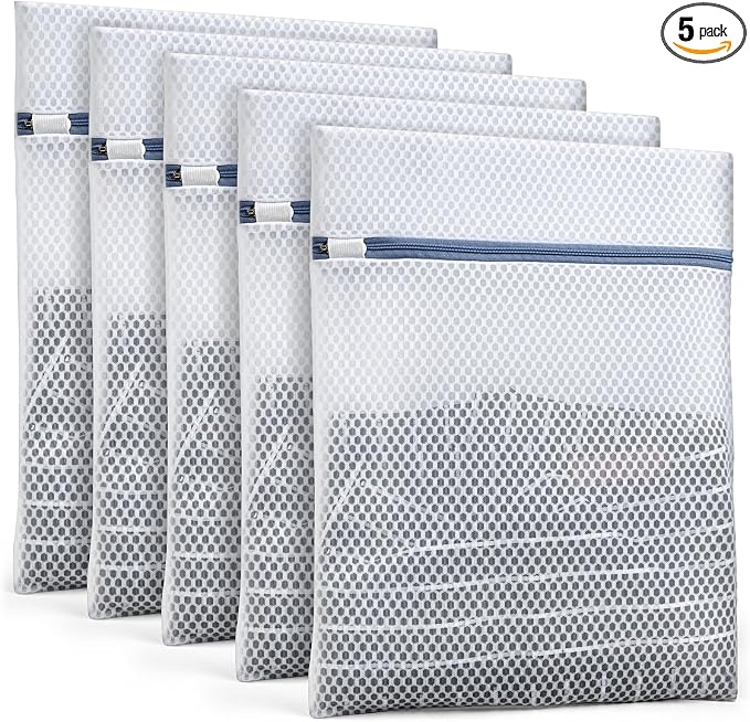Heavy-Duty Honeycomb Mesh Laundry Bags 5-Pack | Delicates Protector by Unknown