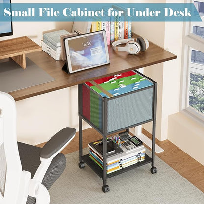 Sbanmao Letter/Legal Rolling File Cart, Narrow Mobile File Cabinet - Image 6