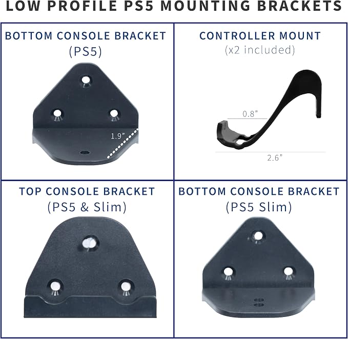VIVO 2-in-1 Wall and Under Desk Mount Bracket Designed - Image 3