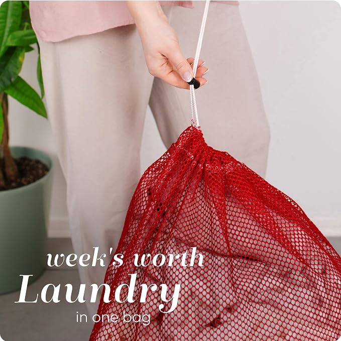 Handy Laundry Mesh XL Laundry Bags 2-Pack, 24 x 36 Inch Heavy Duty, Durable - Image 3