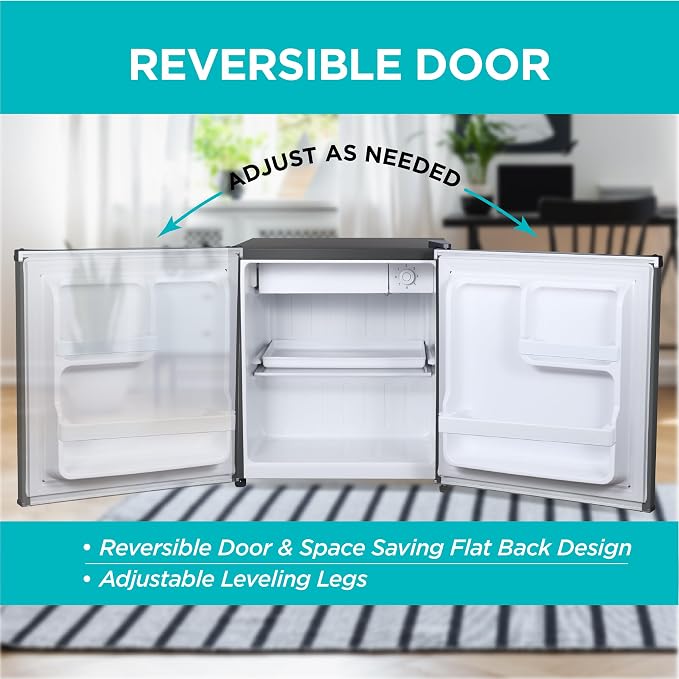 BLACK+DECKER 1.7 Cu. Ft. Compact Refrigerator, ENERGY STAR Certified, Single - Image 5